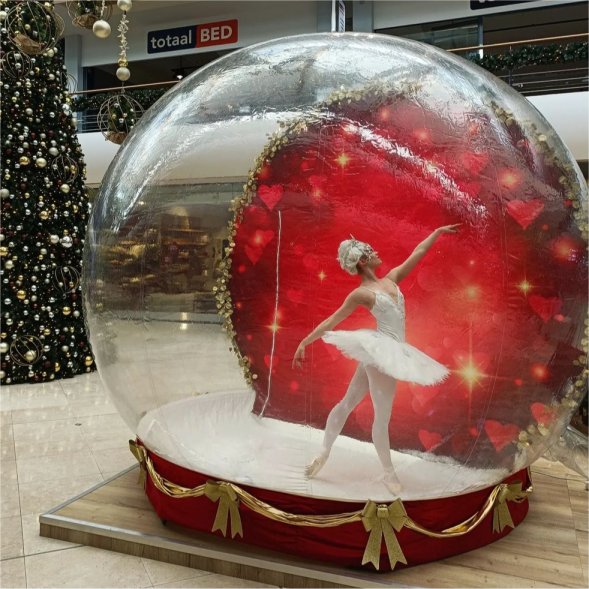 Ballerina in de Snowglobe, www.kerst-entertainment.nl
